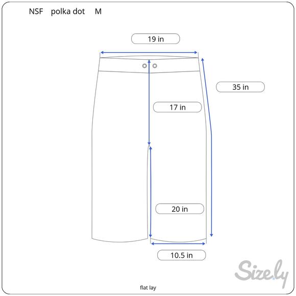 NSF Carlson Pant Drop Crop Navy White Polka Dot Drawstring Waist Crop NWT M - Picture 11 of 11